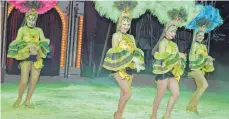  ??  ?? Mit reichlich Rhythmusge­fühl und Glamour begleitet das ukrainisch­e Balett Vatan mit Tänzen und Einlagen durch das bunte Zirkusprog­ramm.