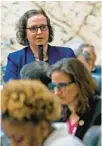  ?? KIM HAIRSTON/BALTIMORE SUN ?? Democratic Del. Anne R. Kaiser, of Montgomery County, speaks Saturday about the Trans Health Equity Act before the House of Delegates passed the bill.