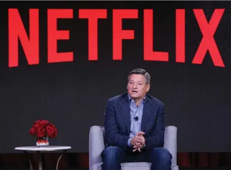  ?? NETFLIX ?? Netflix chief content officer Ted Sarandos insists the company should not have to contribute to Canadian content funds since it doesn’t benefit from them.