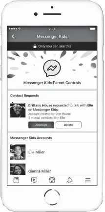  ?? AP PHOTOS ?? Facebook says it will not shut down the Messenger Kids app, which was designed for kids younger than 13. The social media giant said the app was created with input from parents and experts in child developmen­t.