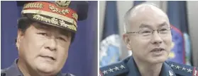  ??  ?? TWO POLICE CHIEFS, TV''s Terante and PNP's Albayalde