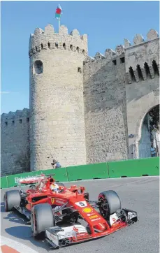  ?? FOTO: DPA ?? Offenbar gerüstet: Sebastian Vettel in Baku.