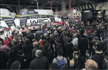  ??  ?? The Autosport crowds were able to get up close to the cars and the star drivers of the WRC