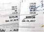  ??  ?? Two bills Brubaker got in December 2016 and January 2017 reveal the suspect increases.