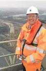  ??  ?? Keith Brown MSP at the top of the Queensferr­y Crossing in 2015.