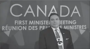  ?? ADRIAN WYLD, THE CANADIAN PRESS ?? Assembly of First Nations Chief Perry Bellegarde called for a first ministers’ meeting on indigenous rights in the law.