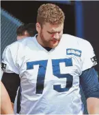  ?? STAFF PHOTO BY MATT WEST ?? KARRAS: Made first career start at center last week and the Pats offensive line didn’t miss a beat. He starts again today vs Miami.