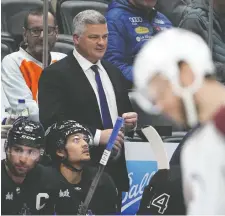  ?? THE CANADIAN PRESS ?? Toronto Maple Leafs coach Sheldon Keefe was given a misconduct and fined US$25,000 for “unprofessi­onal conduct directed at the officials” in a game Feb. 27 against the Vegas Golden Knights.