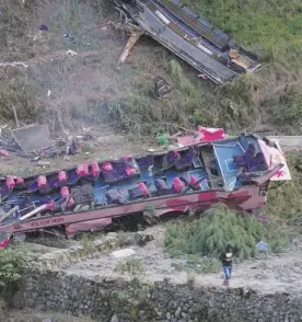  ?? RICHARD BALONGLONG ?? THE SCENE of the Bontoc accident