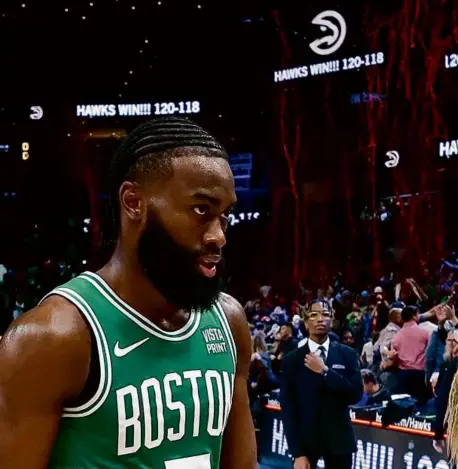  ?? KEvin c. cox/gEtty imagEs ?? When Jaylen Brown and the Celtics led by 30 in the first half, losing to the Hawks seemed impossible.