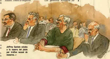  ?? AP ?? Jeffrey Epstein estaba a la espera del juicio por tráfico sexual de menores.