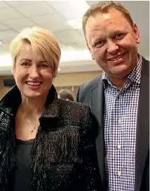  ?? PHOTO: SARAH ROBERTS/FAIRFAX NZ ?? Liz and Paul Blackwell (right) are finally looking for some investors at the NZ Breakers.