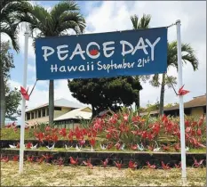  ??  ?? At 12:01 p.m. Monday, young people will ring the bells from their local temples, churches, schools and community organizati­ons in observance of Peace Day in Hawaii.