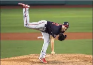  ?? Winslow Townson / Associated Press ?? Nationals starting pitcher Max Scherzer delivers against the Red Sox on Friday.