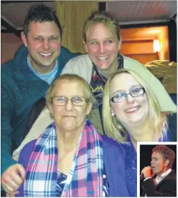  ??  ?? Martin Kemp with his mum Jean Kemp and sisters Jacqueline and Katie; Jean was a massive Cliff Richard fan