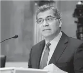  ?? LEIGH VOGEL/GETTY ?? Xavier Becerra, confirmed Thursday to lead the Health and Human Services department, represente­d a Los Angelesare­a district in the House for 24 years.