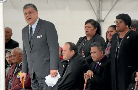  ?? KATRINA TANIRAU/STUFF ?? Rahui Papa and Nanaia Mahuta were together at Omeka Marae, near Matamata, on Friday ahead of the election. It was the 80th anniversar­y of the marae.