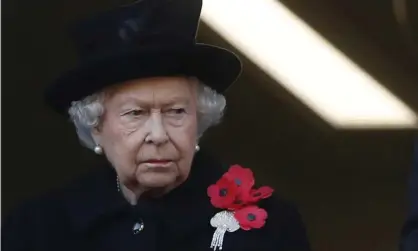  ?? Photograph: Alastair Grant/AP ?? The Queen at the 2018 ceremony. ‘With great regret’ she was unable to attend the service at the Cenotaph, the palace said.