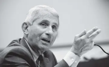  ?? DIETSCH KEVIN/POOL/ UPI/Abaca Press/TNS, file 2020 ?? Dr. Anthony Fauci, director of the National Institute of Allergy and Infectious Diseases, said a study held promising findings.