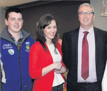  ??  ?? Donal Gilroy with Ryan Harley- Warnock and Orna, Eimear and Caoimhe Gilroy.