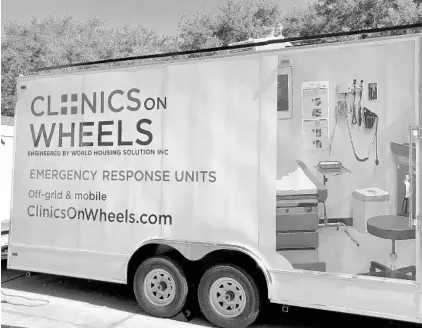  ?? ROXANA DE LA RIVA/SPECIAL TO THE SENTINEL ?? The Sanford-based World Housing Solution has launched its Clinics on Wheels, aiming to provide portable, off-the-grid medical units that can be deployed to areas affected by disasters. Its first three mobile clinics were sent to the island of Vieques...