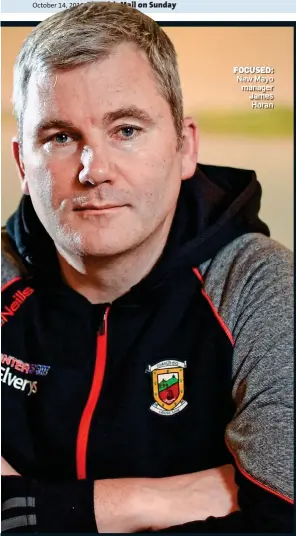  ??  ?? FOCUSED: New Mayo manager James Horan