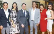  ??  ?? Dutch Mill’s Natasha Rojvithee and Disny John (second and fourth from left) with the FCB Manila team: (from left) Lou Santos, Arnold Liong, Lizette Santos and Tatum Ancheta.