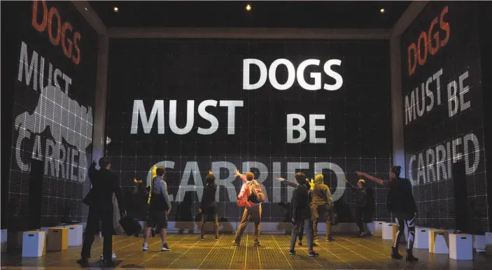  ?? Joan Marcus ?? “Curious Incident” set designer Bunny Christie says the production visualizes lead character Christophe­r Boone’s thoughts and emotions.