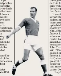  ??  ?? Legend: John Charles playing for Wales in 1959