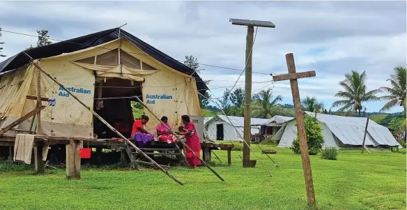  ?? Photo: Sampras Anand ?? Nabavatu villagers continue to take temporary shelter at the Assemblies of God (AOG) Church compound at Savadrua Village in Dreketi, Macuata, on April 25, 2023.