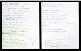  ??  ?? Bernie Taupin’s handwritte­n lyrics for Candle In The Wind sold at auction