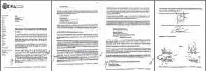  ??  ?? El documento de cuatro páginas suscrito ayer entre las autoridade­s del CN y el secretario de la OEA en Washington, Estados Unidos.