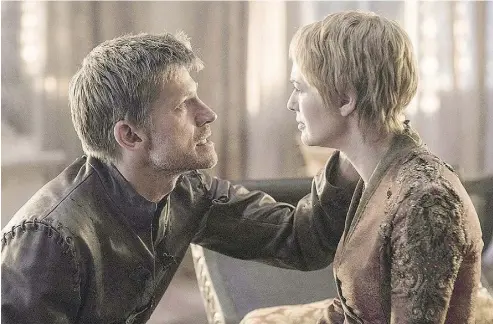  ?? HBO ?? Twins Cersei and Jaime Lannister on Game of Thrones join the incest fad.