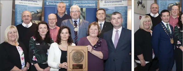  ??  ?? Bridget Nolan and Peggy Darcey from The Gap Tidy Towns and Heritage Group with the Keep Wexford Beautiful Best New Entry first prizeaward. Jack Redmond, John F. Doyle, Mick Doyle, Pat Ke the Keep Wexford Beautiful Best New Entry awar