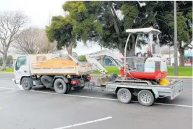  ??  ?? Loaded up and ready to go.
To book in a job phone Dennis on or
If he is busy digging, email: