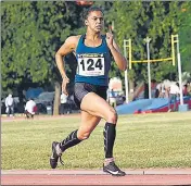  ?? ?? Taranjeet Kaur during a 200m race on Tuesday.