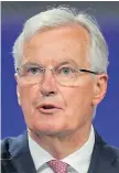  ??  ?? EU negotiator Michel Barnier