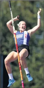  ?? Photo by Morgan Harlow/Getty Images) ?? ■ Holly Bradshaw competing in the pole vault final at the British Championsh­ips.