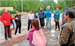  ?? Raúl García ?? parque Arroyo de la Plata, inconforme­s por la posible remodelaci­ón. /