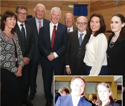  ??  ?? Local solicitors at the official opening of the new courthouse in Drogheda - Niamh Matthews, Paul Moore, Terry Grant, Colm Berkery, Donal Branigan, Paddy Goodwin, Emma Coffey and Maggie White. inset: Anthony Moore and Justice Denham.