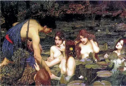  ??  ?? Manchester Art Gallery temporaril­y removed its most famous exhibit, John William Waterhouse’s Hylas and the Nymphs, to start ‘‘a conversati­on’’ on the constant sexualisat­ion of female art subjects.