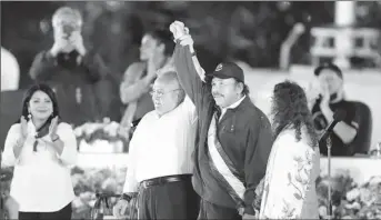  ?? ?? Nicaraguan President Daniel Ortega (second from right)