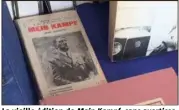  ?? (DR) ?? La vieille édition de Mein Kampf, sans avertissem­ent, a fait polémique au Salon du livre de Nice.