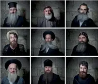  ?? AP ?? In a combinatio­n of photos men pose for portraits in occupied Jerusalem’s Old City. —