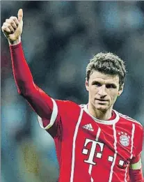  ?? FOTO: AP ?? Thomas Müller, ahora capitán del Bayern