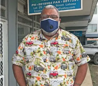  ?? Photo: Laisa Lui ?? Tui Macuata Ratu Wiliame Katonivere outside his office in Labasa on July 15,2021.