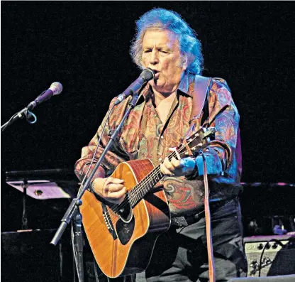 ??  ?? The mane man: Don Mclean at the London
