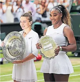  ?? (AP) ?? En damas. La rumana Simona Halep se quedó con la gloria ayer en All England. Superó 6-2 y 6-2 a la estadounid­ense Serena Williams.