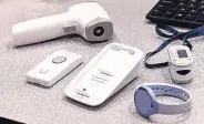  ??  ?? One hundred NMSU students and employees received an Electronic Caregiver telehealth system, a touchless temperatur­e probe and a pulse oximeter.