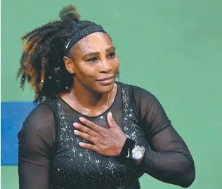 ?? AFP ?? Serena Williams se despidió del US Open 2022, tras perder con AjlaTomlja­novic./